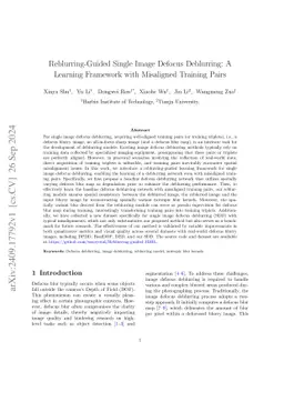 Reblurring-Guided Single Image Defocus Deblurring: A Learning Framework with Misaligned Training Pairs