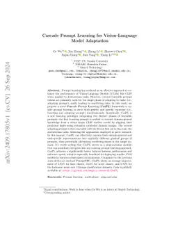 Cascade Prompt Learning for Vision-Language Model Adaptation