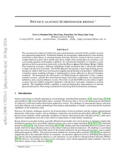 Physics-aligned Schrödinger bridge