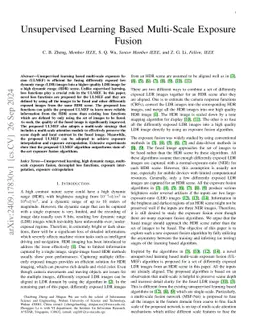 Unsupervised Learning Based Multi-Scale Exposure Fusion