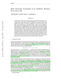 How Feature Learning Can Improve Neural Scaling Laws