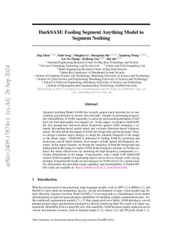 DarkSAM: Fooling Segment Anything Model to Segment Nothing