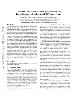 Efficient Arbitrary Precision Acceleration for Large Language Models on
  GPU Tensor Cores