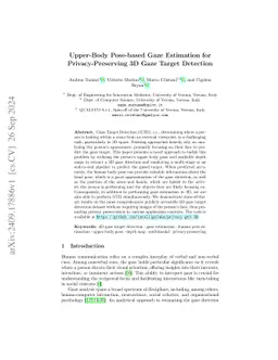 Upper-Body Pose-based Gaze Estimation for Privacy-Preserving 3D Gaze
  Target Detection