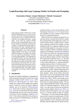 Graph Reasoning with Large Language Models via Pseudo-code Prompting