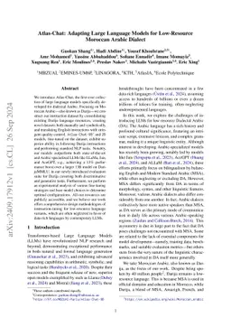 Atlas-Chat: Adapting Large Language Models for Low-Resource Moroccan
  Arabic Dialect