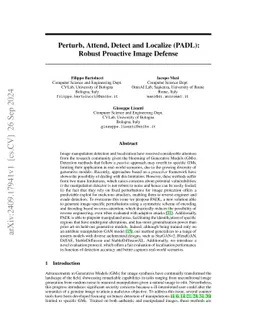 Perturb, Attend, Detect and Localize (PADL): Robust Proactive Image
  Defense