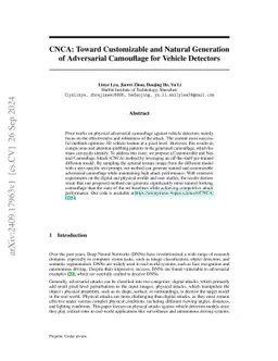 CNCA: Toward Customizable and Natural Generation of Adversarial
  Camouflage for Vehicle Detectors