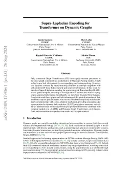 Supra-Laplacian Encoding for Transformer on Dynamic Graphs