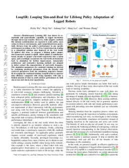 LoopSR: Looping Sim-and-Real for Lifelong Policy Adaptation of Legged Robots