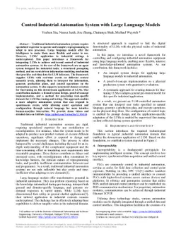 Control Industrial Automation System with Large Language Model Agents