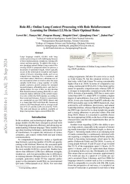 Role-RL: Online Long-Context Processing with Role Reinforcement Learning
  for Distinct LLMs in Their Optimal Roles