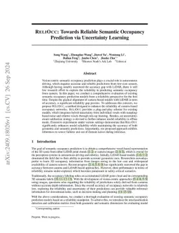 ReliOcc: Towards Reliable Semantic Occupancy Prediction via Uncertainty
  Learning