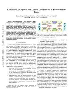 HARMONIC: Cognitive and Control Collaboration in Human-Robotic Teams