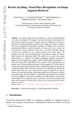 Revisit Anything: Visual Place Recognition via Image Segment Retrieval