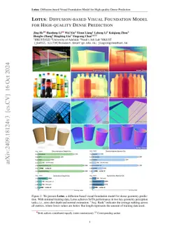 Lotus: Diffusion-based Visual Foundation Model for High-quality Dense Prediction