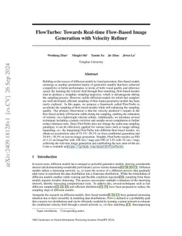 FlowTurbo: Towards Real-time Flow-Based Image Generation with Velocity
  Refiner