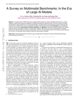 A Survey on Multimodal Benchmarks: In the Era of Large AI Models