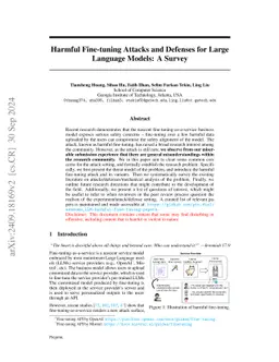 Harmful Fine-tuning Attacks and Defenses for Large Language Models: A
  Survey