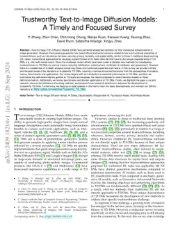 Trustworthy Text-to-Image Diffusion Models: A Timely and Focused Survey