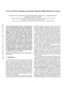 A Fly on the Wall -- Exploiting Acoustic Side-Channels in Differential
  Pressure Sensors