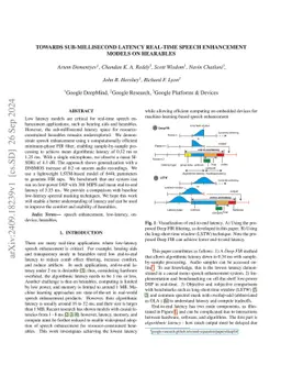 Towards Sub-millisecond Latency Real-Time Speech Enhancement Models on Hearables