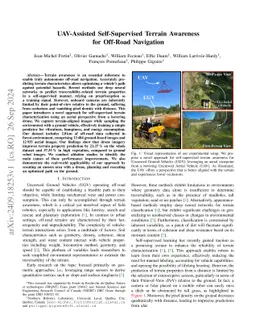 UAV-Assisted Self-Supervised Terrain Awareness for Off-Road Navigation
