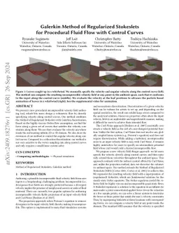 Galerkin Method of Regularized Stokeslets for Procedural Fluid Flow with
  Control Curves