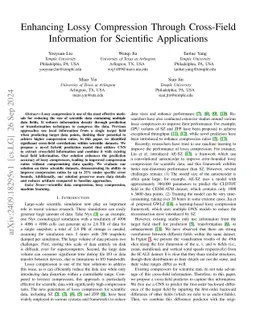 Enhancing Lossy Compression Through Cross-Field Information for
  Scientific Applications