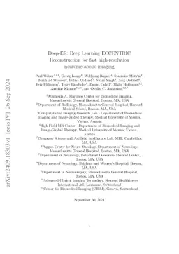 Deep-ER: Deep Learning ECCENTRIC Reconstruction for fast high-resolution neurometabolic imaging