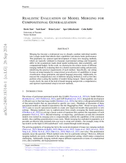 Realistic Evaluation of Model Merging for Compositional Generalization