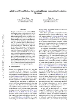 A Fairness-Driven Method for Learning Human-Compatible Negotiation
  Strategies