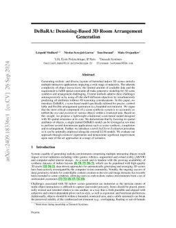DeBaRA: Denoising-Based 3D Room Arrangement Generation