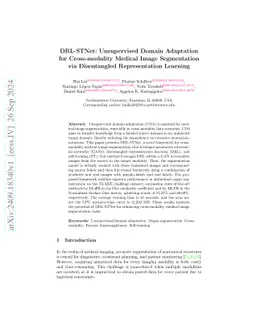 DRL-STNet: Unsupervised Domain Adaptation for Cross-modality Medical
  Image Segmentation via Disentangled Representation Learning