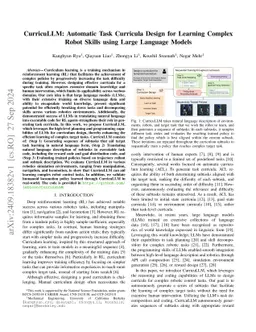 CurricuLLM: Automatic Task Curricula Design for Learning Complex Robot Skills using Large Language Models