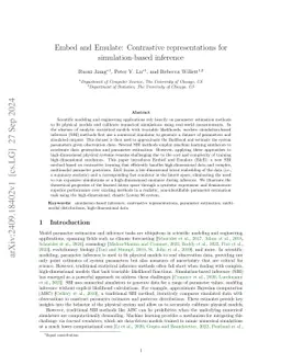 Embed and Emulate: Contrastive representations for simulation-based
  inference