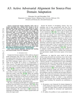 A3: Active Adversarial Alignment for Source-Free Domain Adaptation