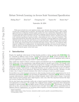 Robust Network Learning via Inverse Scale Variational Sparsification