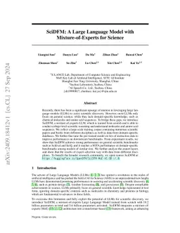 SciDFM: A Large Language Model with Mixture-of-Experts for Science