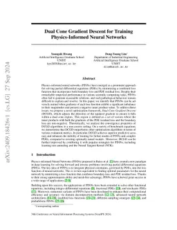 Dual Cone Gradient Descent for Training Physics-Informed Neural Networks