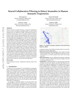 Neural Collaborative Filtering to Detect Anomalies in Human Semantic
  Trajectories