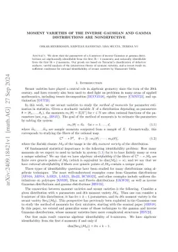 Moment varieties of the inverse Gaussian and gamma distributions are
  nondefective
