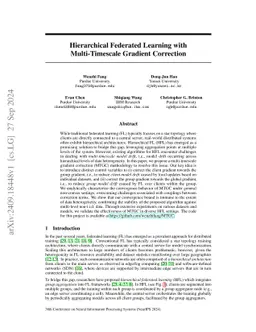 Hierarchical Federated Learning with Multi-Timescale Gradient Correction