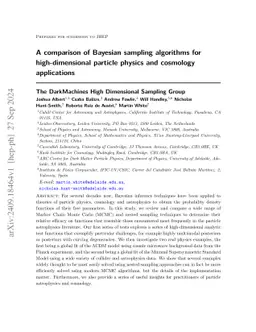 A comparison of Bayesian sampling algorithms for high-dimensional
  particle physics and cosmology applications