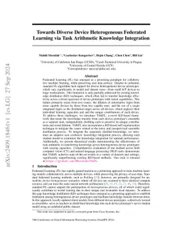 Towards Diverse Device Heterogeneous Federated Learning via Task
  Arithmetic Knowledge Integration