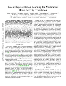 Latent Representation Learning for Multimodal Brain Activity Translation