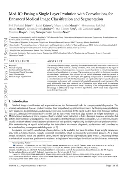 Med-IC: Fusing a Single Layer Involution with Convolutions for Enhanced
  Medical Image Classification and Segmentation