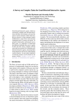 A Survey on Complex Tasks for Goal-Directed Interactive Agents