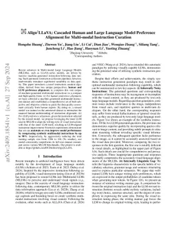 Align$^2$LLaVA: Cascaded Human and Large Language Model Preference
  Alignment for Multi-modal Instruction Curation