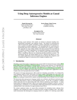 Deep Autoregressive Models as Causal Inference Engines